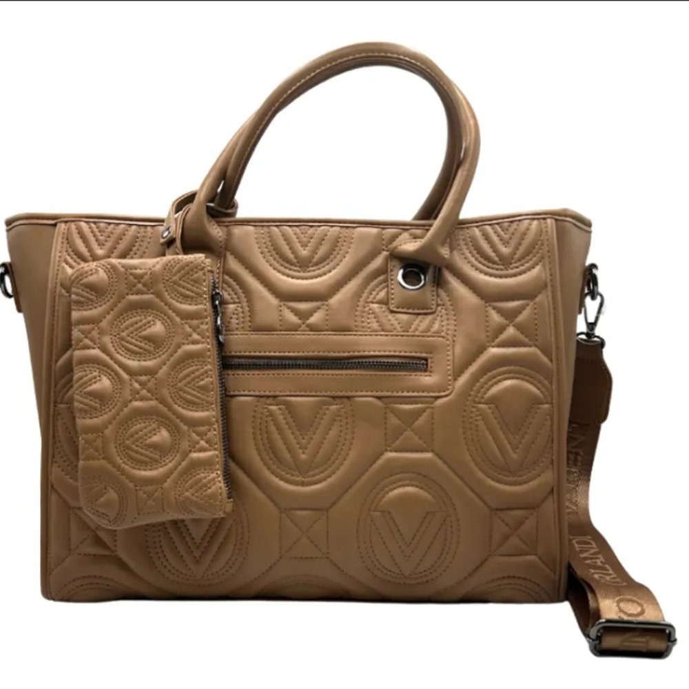 Quilted Tote/Cross body XL Taupe or Black NWT - Picture 2 of 6